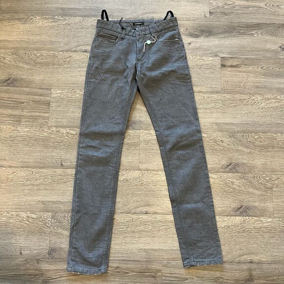 CoSTUME NATIONAL Men's Pants Waist 28 Length 33 Grey Denim Jeans Made In Italy